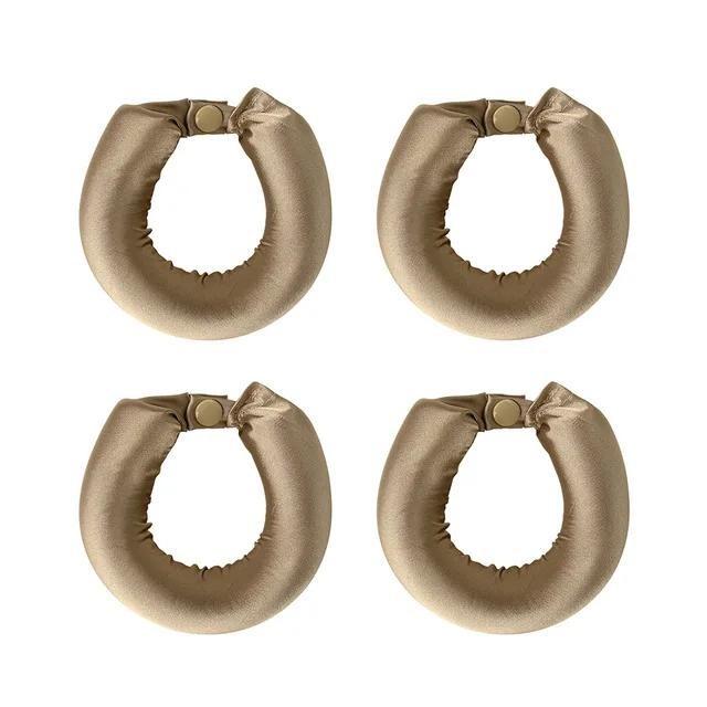 

Безнагревательные бигуди для волос Атласная щипцы для завивки волос Повязка на голову без нагрева Шелковые кудри Ленивые бигуди для волос Мягкие бигуди для сна в инструментах для укладки 4pcs золотой