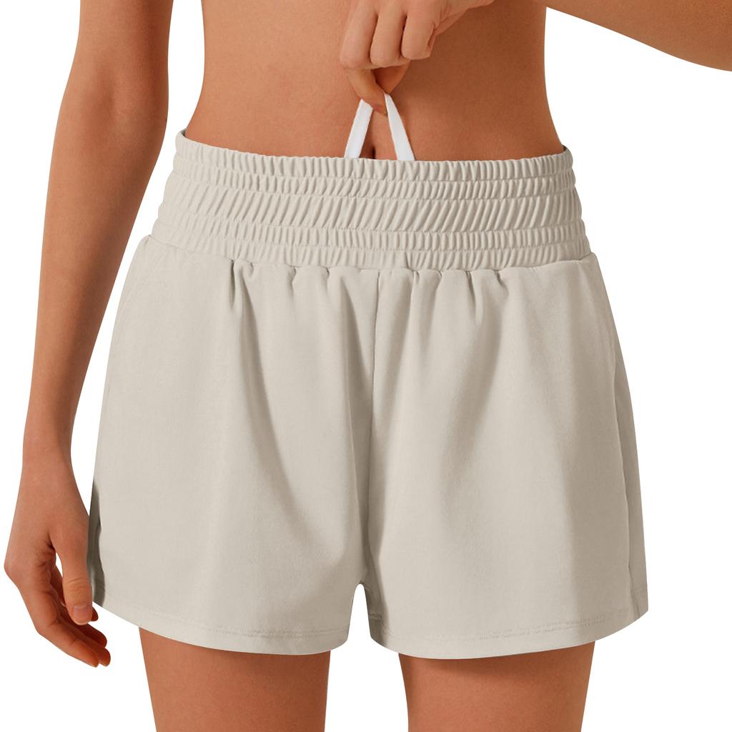Women's High Waist Athletic Shorts Lightweight Quick Dry Running Shorts with Elastic Waistband and Inner Lining for Gym Yoga and Casual Wear