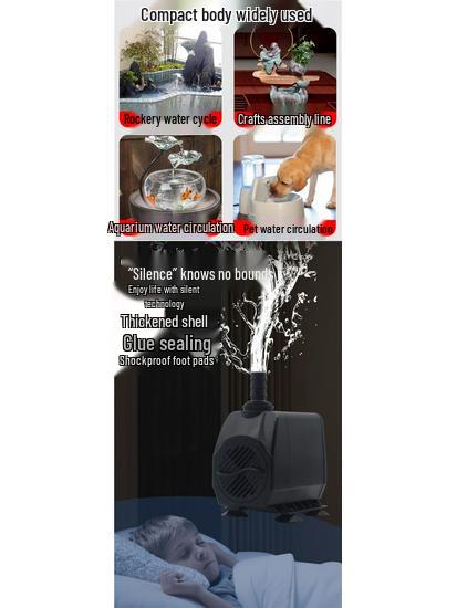 Submersible Water Pump for Fish Tanks, Fountains, Feng Shui Wheels, and Ponds with Light (5W, 6W, 8W)