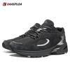 Men's Running Shoes Leather + Mesh Breathable Non-Slip Men's Outdoor Wear Sports Lightweight Running Basketball Shoes