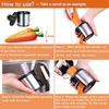 Feliator Spiral Manual Vegetable Chopper Stainless Steel Blade Plastic Body Silver Black 8.4x7.8x7.8cm Multi-Function Food Chopper
