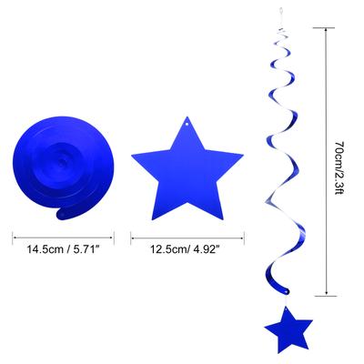 20/30 Stück Sternenwirbel Hängende Dekoration Leuchtet im Dunkeln Neon Girlande Streamer Reaktives Fluoreszierendes Papier Fahnenbanner für Party