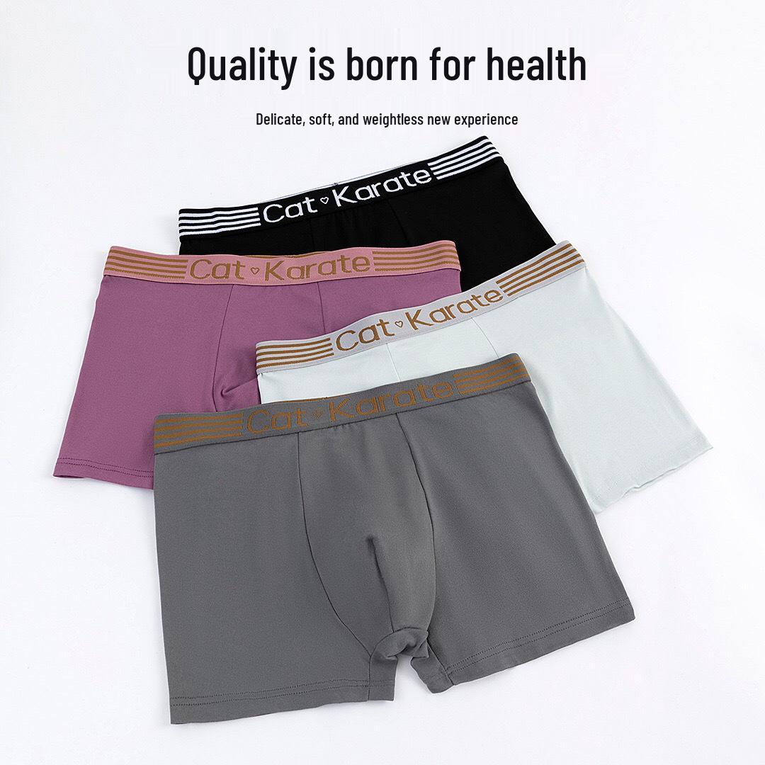 

Men s Breathable Boxer Briefs - Comfortable Mid-Waist Solid Color. L Waist 32cm