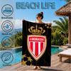 Monaco Football club Printed Microfiber Beach Towel, Soft And Absorbent, Quick-Dry, Ideal for Summer Travel, Beach Essential, Swimming Pool