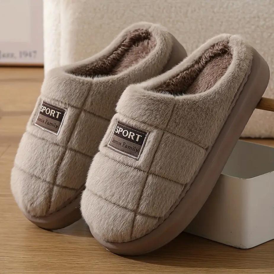 

Зимові домашні чоловічі бавовняні тапочки великого розміру товстий низ теплі неслизькі повсякденні зручні пухнасті тапочки