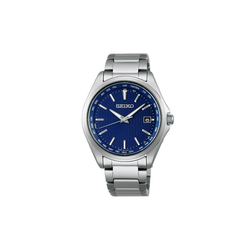 SEIKO Trendy Classic Men s Watch Quartz Titanium Strap Men s Watch Blue Dial SBTM289 синий