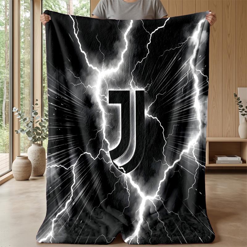 Juventus FC Theme blanket Soft Flannel Blanket Plush Throw Blanket Cozy Sofa Bed Blanket for Home Decor