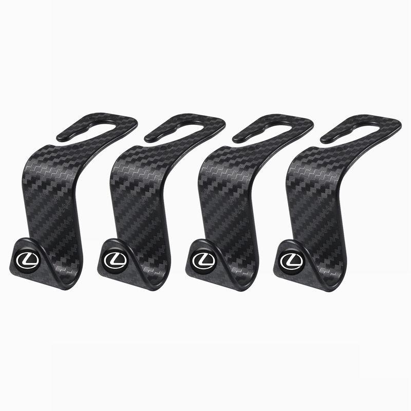 Car Seat Hidden Hooks with Carbon Fiber Texture