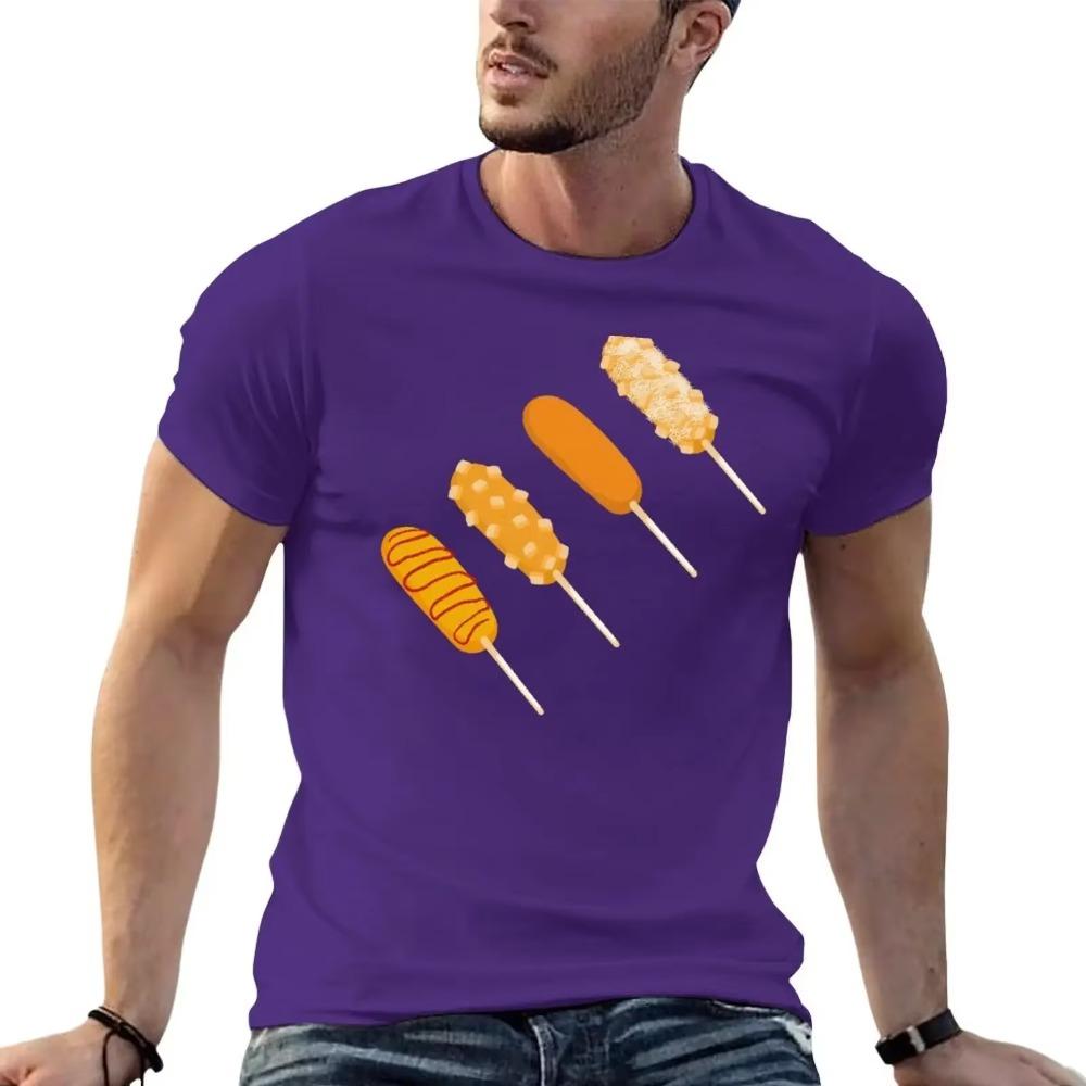 Neues Koreanisches Corn Dogs T-Shirt Jungen Tierprint Shirt Schnelltrocknendes T-Shirt Vintage Kleidung Herren Grafik T-Shirts