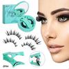 New Magnetic False Eyelashes Set: Colored, Glue-Free, One-Piece Design with Integrated Box.