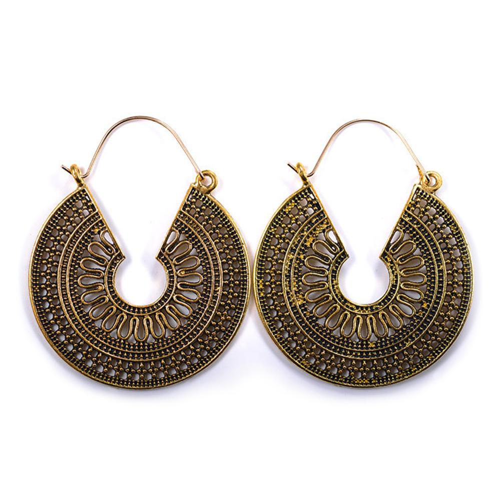 Women Hollow-out Delicate Bohemian Style Party Openwork Earrings Fashion Jewelry Set