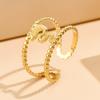 Adjustable Stainless Steel Punk Snake Ring for Women - Hot Selling Live Broadcast Accessory