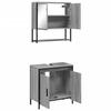 Vidaxl Set di Mobili da Bagno a 2 Pezzi, Rovere Sonoma Grigio