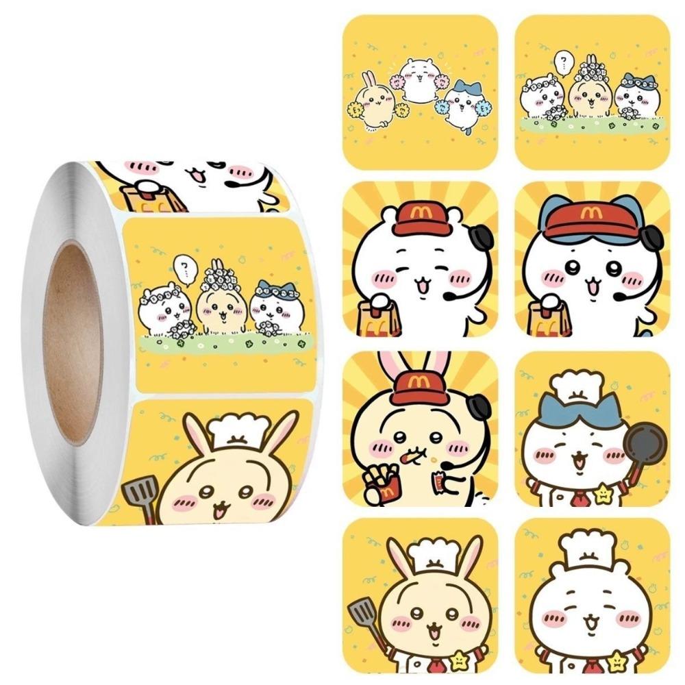 Hachiware Usagi Chiikawa Sticker Roll 500 Pcs Handmade Journal Decorative Gift Box Diy Craft Anime Room Wall Aesthetic Kpop