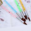 Nail Art Brush Liner Dotting Fan Design Acrylic Flat Crystal Painting Drawing Carving Pen UV Gel Manicure Tool Set