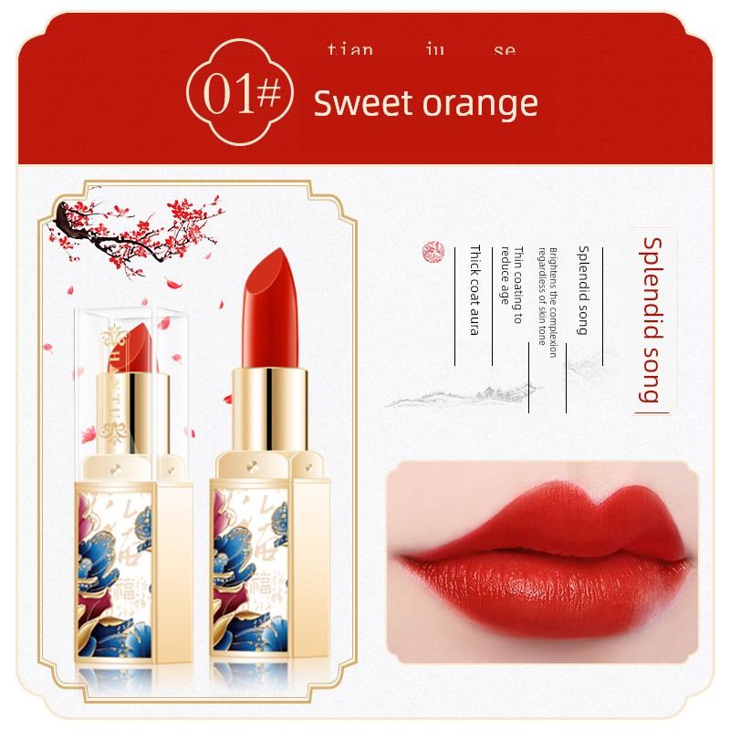 Authentic French Lipstick Set, Moisturizing, Long-Lasting, Waterproof, Sweat-Proof, Non-Fading, Non-Easy to Fade, Moisturizing, Retro-Style Lipstick