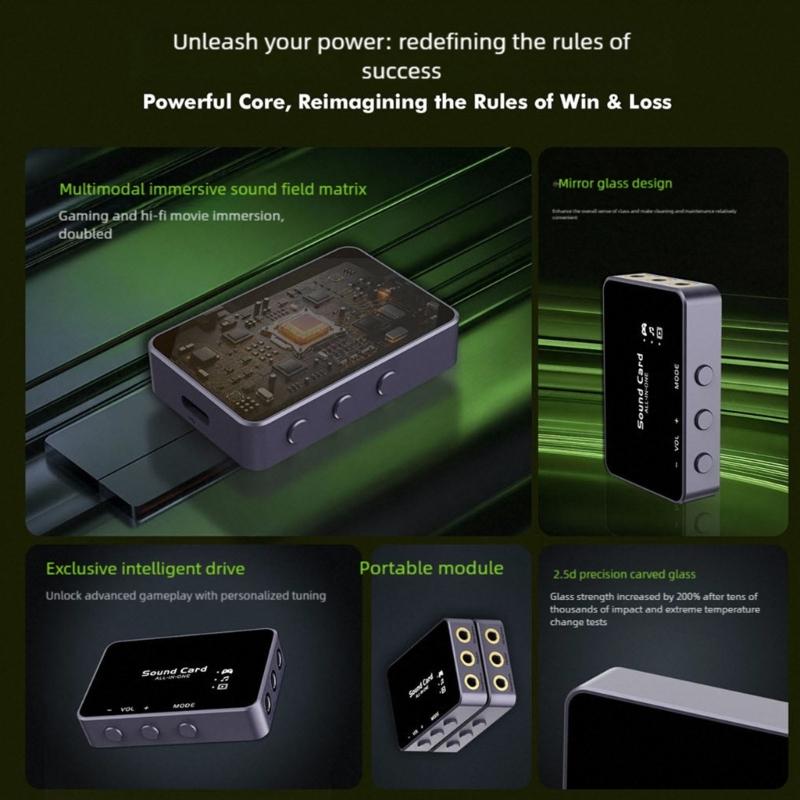Professional Portable Sound Card Type C Docking Station With Virtual 7.1 Surround For PC Laptop And Mobile Devices
