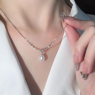 Einfache Temperament Halskette Damen Verlobungsschmuck Zarte Braut Hochzeitsaccessoires Geschenk