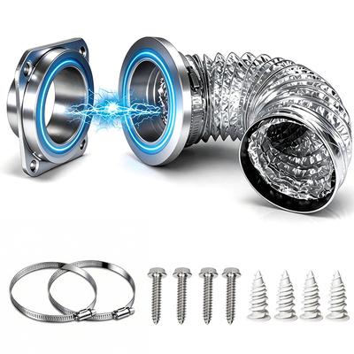 Magnetický konektor odvětrání sušičky - Rychlé připojení a odpojení Silný magnet Design s automatickým vyrovnáním Rychlá instalace Magnetický konektor odvětrání sušičky