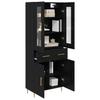 Highboard 2 pcs Black Oak Effect Particleboard