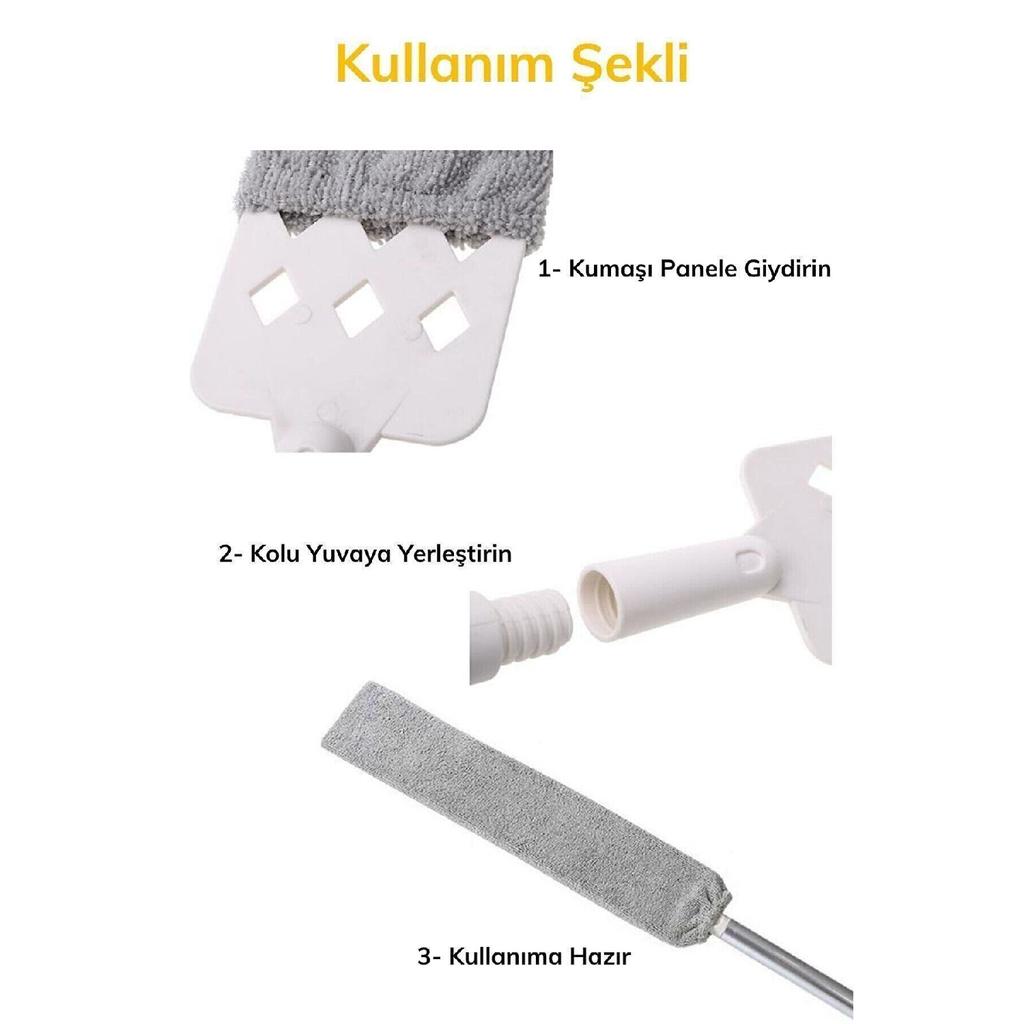 Mikrofaser Kopf vertiefte Oberfläche untere Ecke Regal Reinigung Mopp Staubbürste Tuch