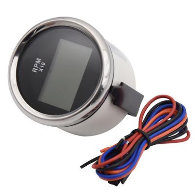 0-999 RPM Tacho Meter mit Betriebsstundenzähler 52mm Digital Tachometer Gauge Mit Rot Hintergrundbeleuchtung Für Auto Marine Boot Yacht RV Camper