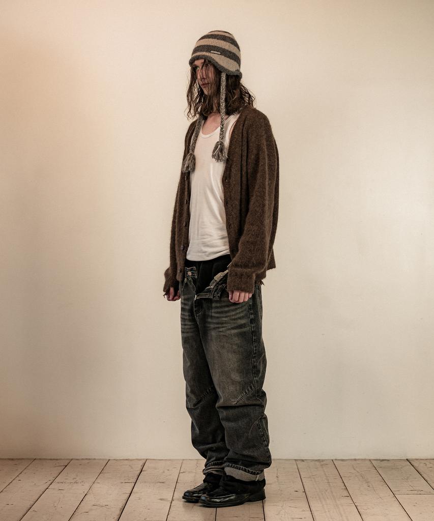 Thevinylhouse Grunge Cardigan Brown