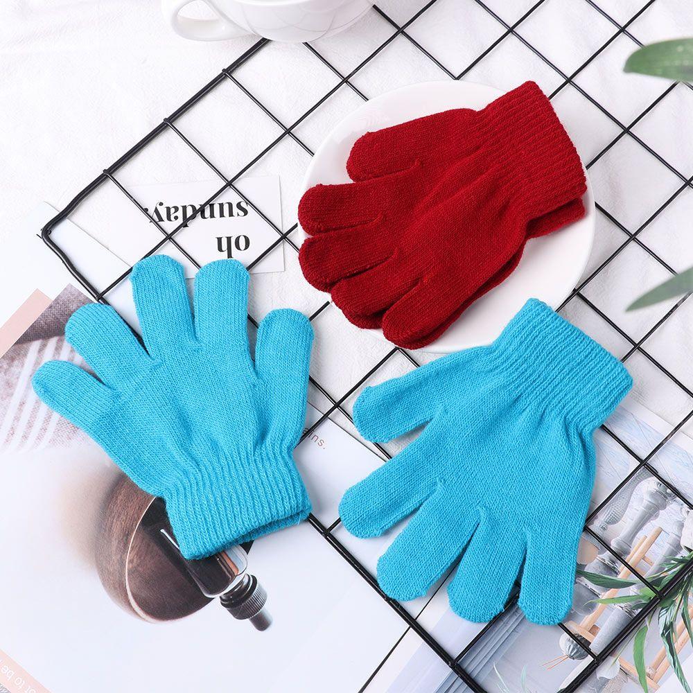 Children Magic Glove Girl Boy Kid Stretchy Knitted Winter Warm Full Finger Gloves Children's Figure Skating Special Gloves
