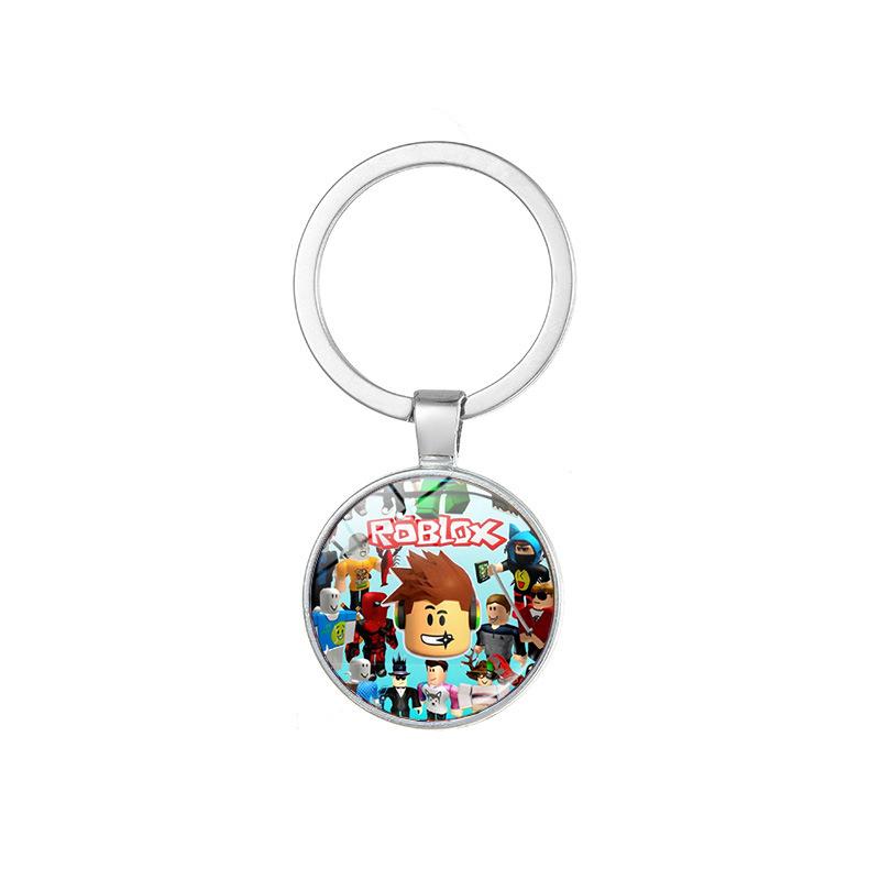 Roblox Game Character Key Ring Glass Dome Key Ring Gamer Accessory For Game Fans Kids Adults Collectible Holiday Gift Premium Quality