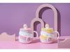 Ceramic Unicorn Mug - Rainbow Spiral Coffee Cup with Lid & Spoon, Cute for Girls