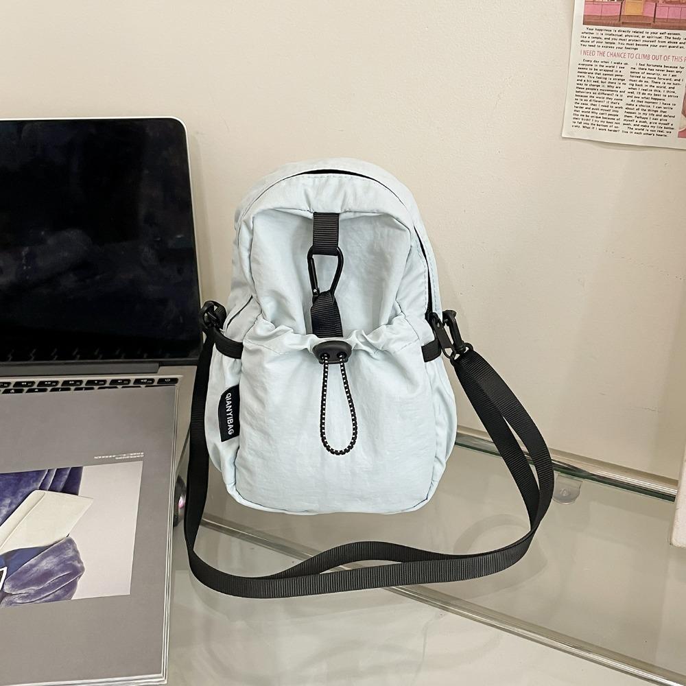 Coin Pouch Drawstring Crossbody Bag Sports Mobile Phone Pack Portable Nylon Shoulder Bag  Travel