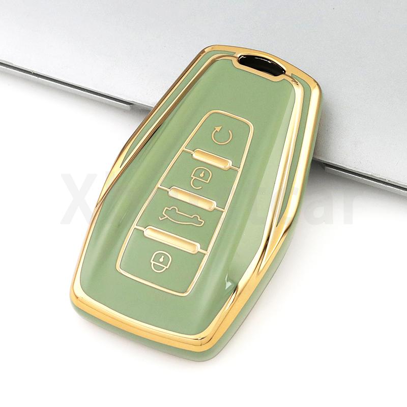4 Buttons Tpu Car Key Case Cover Auto Shell Fob Holder For Geely Coolray X6 Emgrand Global Hawk Gx7 Keyless Accessories
