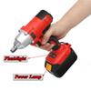 128TV 21V Cordless Impact Wrench Machine Set Electric Drill Hammer Tool With LED Light Battery Rechargeable