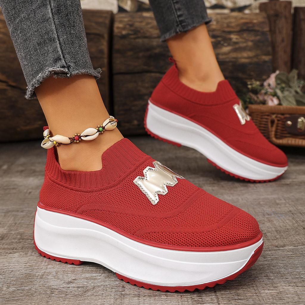 Fashion Women Platform Sneakers Casual Slip on Fashion Loafers Shoes Ladies Outdoor Breathable Tennis Sneakers Woman Zapatos De Mujer