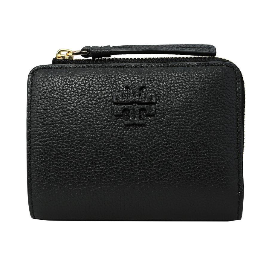 Tory Burch Mcgraw Logo Pin Buckle Closure Double Fold Wallet Women wallet Black 158904-001 Basic Set BagDust Bag 25290₽