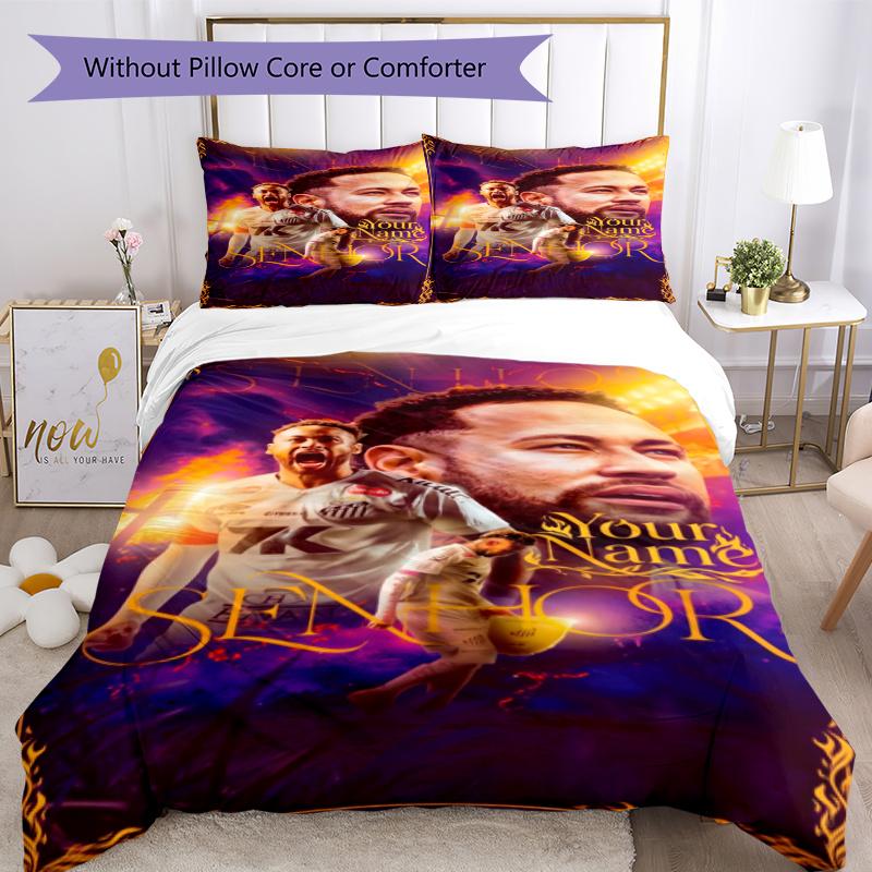 Football Legend Poster Bed Linen Set Suitable For Living Room Soft Fabric Perfect Gift For Friends Family