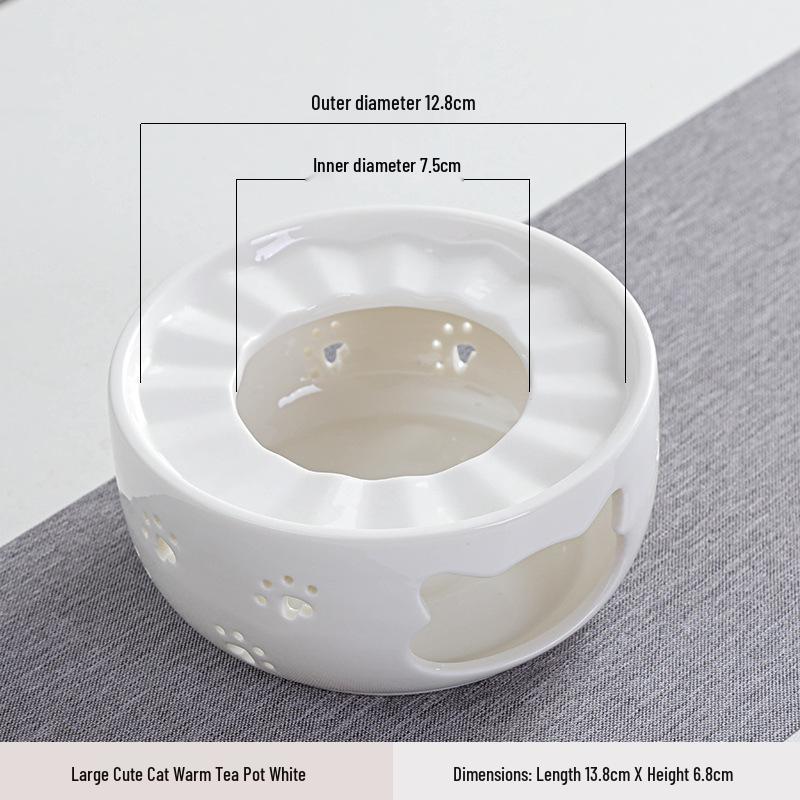 Ceramic Candle Warmer for Tea - Insulating Stove for Boiling and Warming in Home, Restaurant, or Hotel