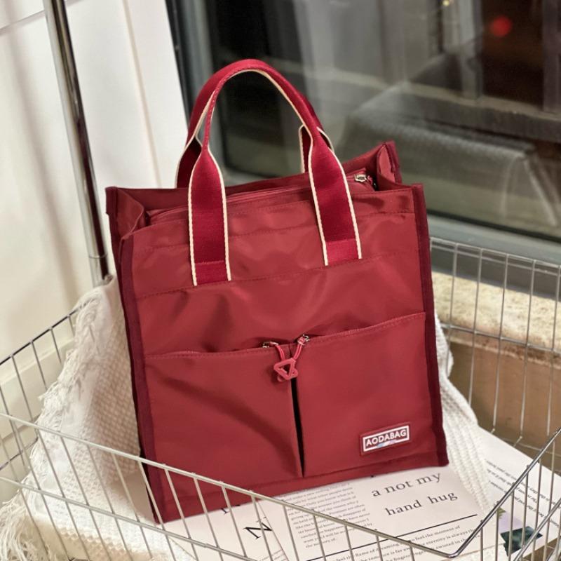 

New large multi-pocket multi-function portable document bag, student plate bag, large-capacity book bag, information bag.