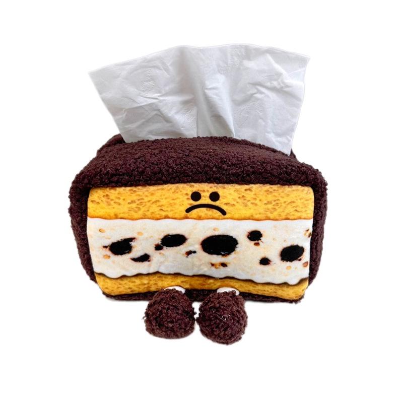 Милая мультяшная плюшевая клубничная манговая шоколадная киви сэндвич хлебная салфетница Chocolate