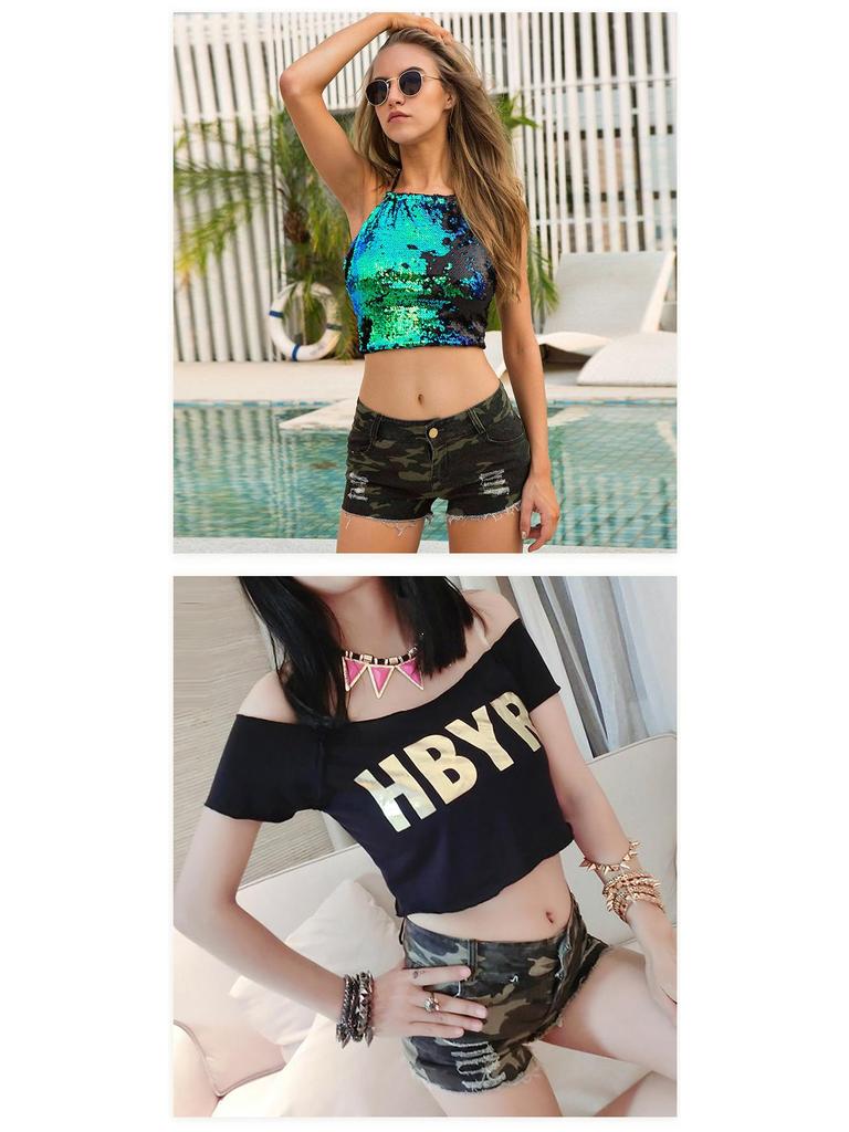 New Sexy Summer Women's High-Waisted Ripped Denim Shorts - European American Hot Pants