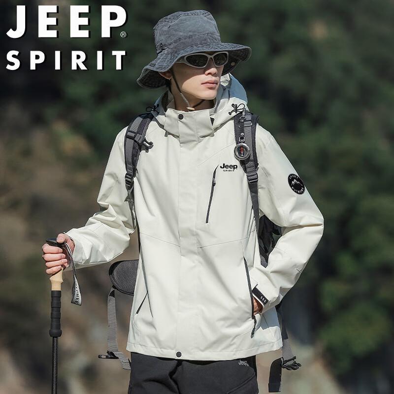 JEEP SPIRIT Herren Freizeit-Kapuzen-Outdoorjacke