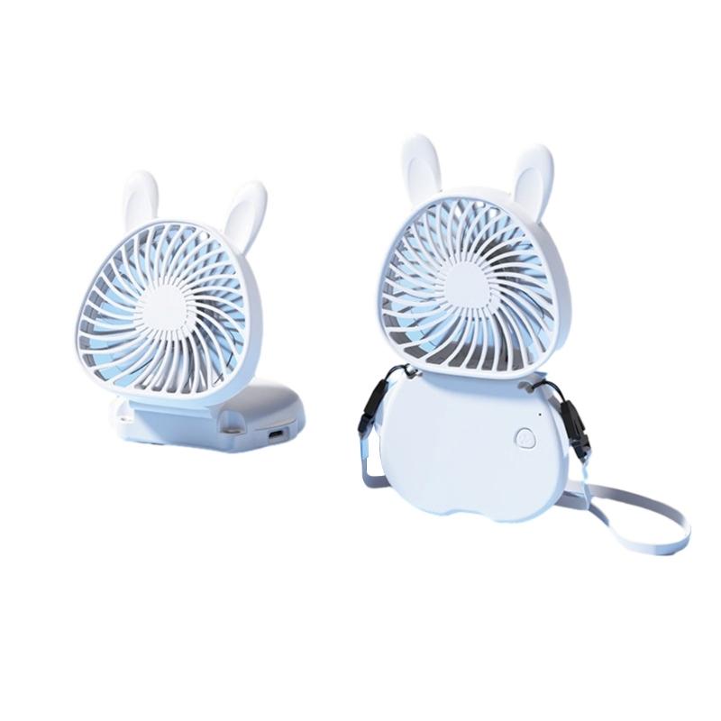 Small Handhelds Fan Necks Fan Electric Fan Summer Cooling Fan Lightweight Desk Fan Neck Straps Fan Plastic Material