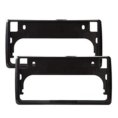 Fine Parts Japan New Standard Compliant License Plate Frames for Cars, Standard and Light Vehicles (Black, Set of 2 (1 Car)) Resin