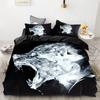 3PCS Wolf Tiger Lion Animal Pattern Bedding Sets Home Bedclothes Super King Cover Pillowcase Comforter Polyester Bedding Set