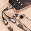 2in1 USB-C Splitter Adapter for Power and Headphones - Gray