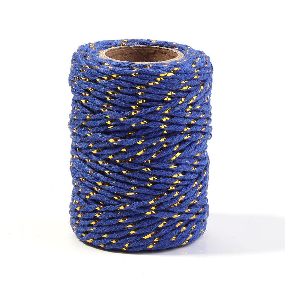 

20M 2mm Dual Color Macrame Cotton Cords Twine Colorful Cotton Rope String DIY Home Textile Gift Wrapping Wedding Decoration