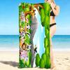 1Pc Jungle Animal Beach Towel, Quick Dry, Multi-Use for Beach Pool Gym Yoga Home Travel, Christmas, Halloween, Xmas Gift M928358