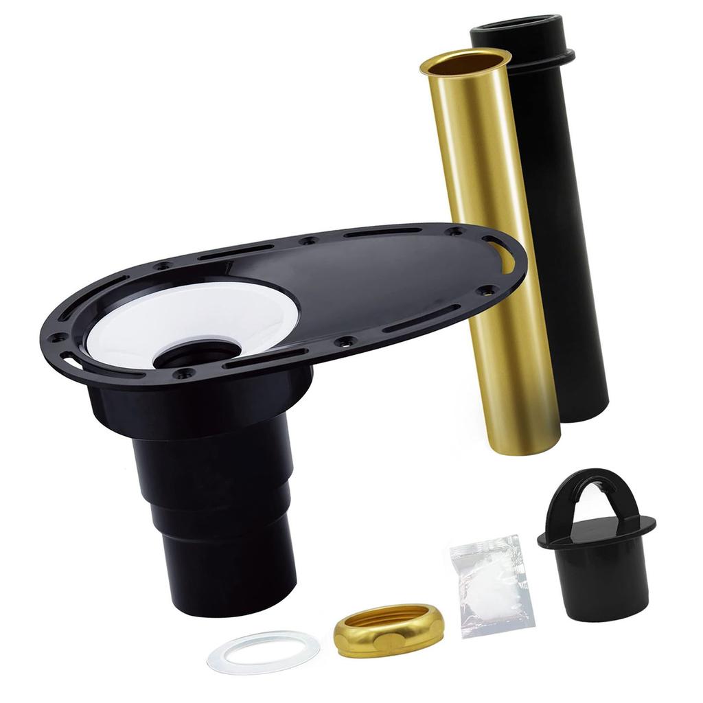 Tub Drain Rough in Kit with Brass and ABS Pipes Drainage Bottom Plate and Adapter Set for