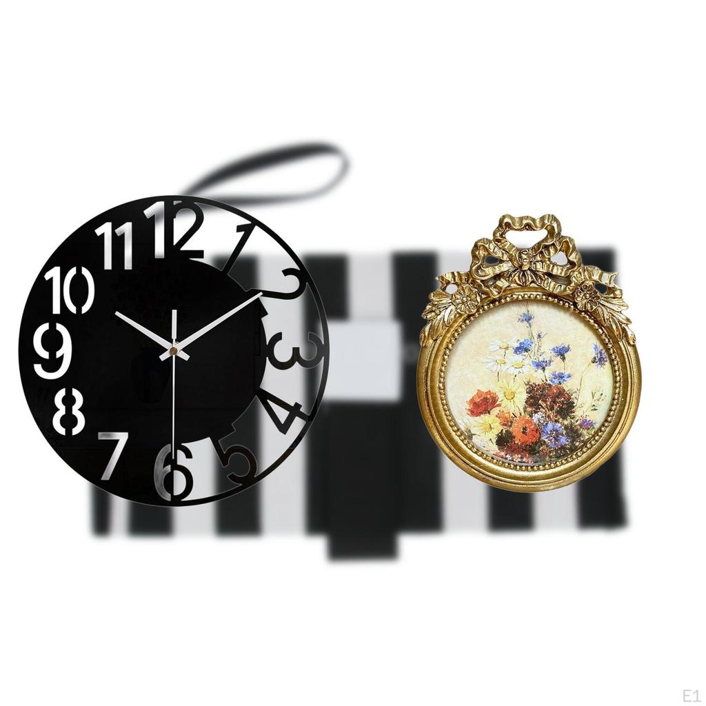 Antique Ornate European Decorative Silent Easy to Read Wall Clock for Hotel Office Home Bathroom