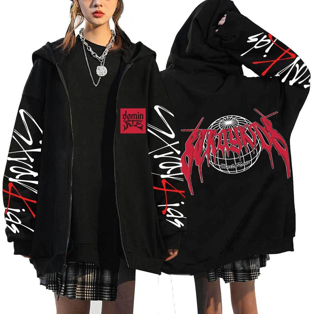 Women's Casual Fashion Printed Long Sleeve Zipper Hooded Sweatshirt